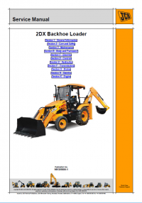 repair manual JCB Backhoe Loader 2DX Service Manuals PDF