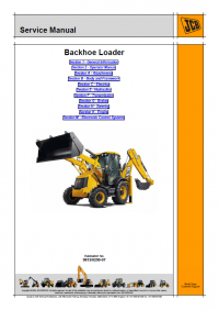 repair manual JCB Backhoe Loaders Service Manual PDF