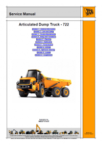 repair manual JCB Articulated Dump Truck Model 722 Service Manual PDF