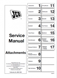 repair manual JCB Attachments Service Manual PDF