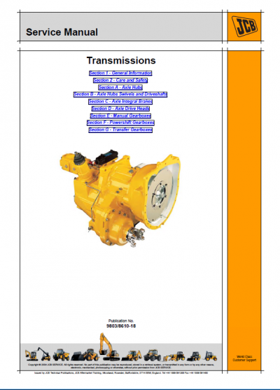 thumbnail image 2 of JCB Service Manual – All Models, Unlimited Subscription Digital Access 2 of 6