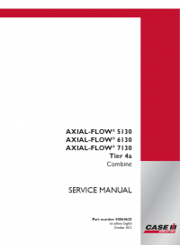 repair manual Case Combine 5130, 6130, 7130 Tier 4a Axia-Flow Service Manuals PDF