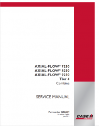 repair manual Case Combine Axial-Flow 7230 8230 9230 Tier 4 Set of Manuals PDF