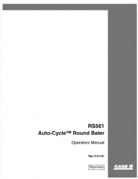 repair manual Case RS561 Auto-Cycle Round Baler Set of Manuals PDF