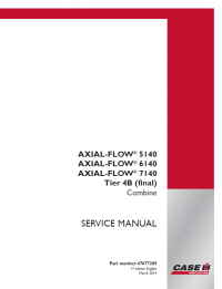 repair manual Case 5140, 6140, 7140 Tier 4B Combine PDF Set of Manuals