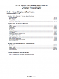 repair manual Case 2377/88 & 2577/88 Combines PDF Set of Manuals