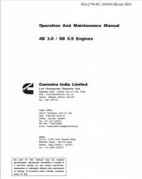 repair manual JCB Cummins 4B 3.9 / 6B 5.9 Engines Operation Maintenance Manual PDF