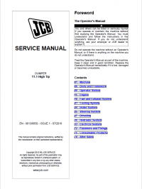 repair manual JCB Dumpster 1T-1 High Tip Service Manual PDF