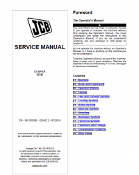 repair manual JCB Dumpster 1THT Service Manual PDF