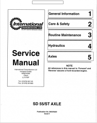 repair manual JCB SD 55/ST Axle Service Manuals PDF