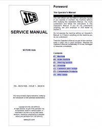 repair manual JCB Drivetrain Systems SD70/80 Axle Service Manual PDF