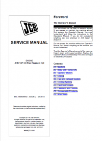 repair manual JCB T4F 3.0 Electric Engine 4 Cylinder Service Manual PDF