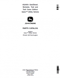 repair manual John Deere 4x2/6x4 Gas & Diesel Gator Utility Vehicle Parts Catalog PDF
