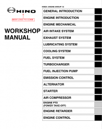 repair manual Hino Engine J05D-TF Workshop Manual 2008 PDF