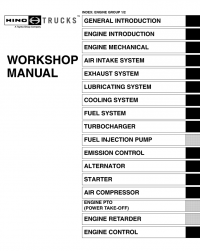 repair manual Hino Engine J08E-TV, TW Series 2008 Workshop Manual PDF