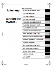 repair manual Hino Trucks 145-338 with J05D-TA, J08E-TA/TB Engine 2007 Workshop Manual PDF