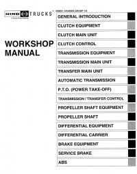 repair manual Hino Trucks 145-338 Series with Engines J05D-TF, J08E-TV/TW 2009 PDF Manuals