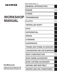 repair manual Hino 2018 Trucks 155/155h/195/195h + J05E Engine PDF Manuals