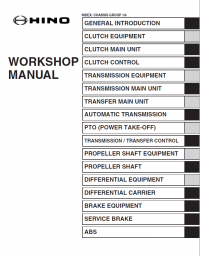 repair manual Hino 2018 Trucks 238-358 series + J08E-VB/WU Engine PDF Manuals