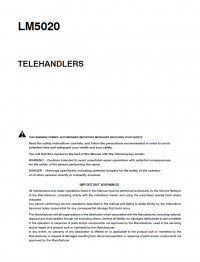 repair manual New Holland LM5020 Telehandler Manuals in PDF