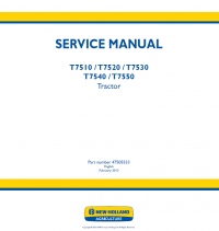 repair manual New Holland T7510/T7520/T7530/T7540/T7550 Tractors PDF Manual