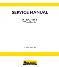 repair manual New Holland Wheel Loader W130C Tier 4 PDF Service Manuals