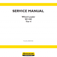 repair manual New Holland W110C Wheel Loader Tier 4 Service Manuals PDF