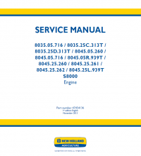repair manual New Holland Engine S8000 Service Manual PDF