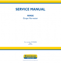repair manual New Holland 9090x Grape Harvester Service Manual PDF