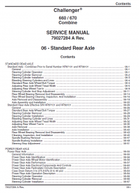 repair manual Challenger Combine 660, 670 Service Manual PDF