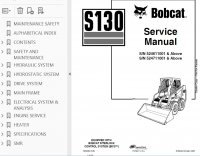 repair manual Bobcat S130 Skid Steer Loader Service Manual PDF