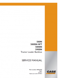 repair manual Case 580N, 580SN-WT, 580SN, 590SN Tractor Loader Backhoe Service + Operators Manuals PDF