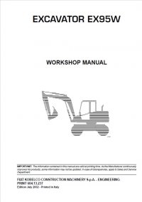 repair manual Fiat Kobelco EX95W Compact Line Excavator Workshop Manual PDF