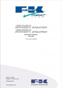 repair manual Fiat Kobelco E30SR, E35SR Evolution Excavators Workshop Manual PDF