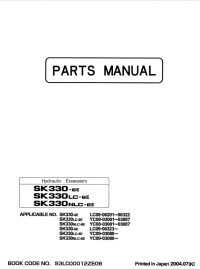 repair manual Kobelco SK330-6E SK330LC-6E SK330NLC-6E Hydraulic Excavator Parts Manual PDF