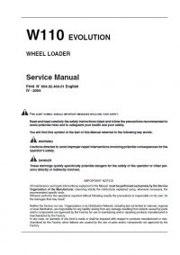 repair manual Fiat Kobelco W110 Evolution Wheel Loader Service Manual PDF