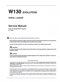 repair manual Fiat Kobelco W130 Evolution Wheel Loader Service Manual PDF