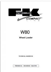 repair manual Fiat Kobelco W80 Wheel Loader Technical Handbook PDF