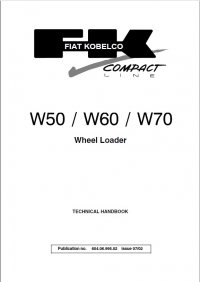 repair manual Fiat Kobelco W50, W60, W70 Wheel Loader Technical Handbook PDF