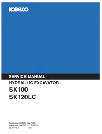 repair manual Kobelco SK100 SK120LC Hydraulic Excavator Set of Manuals PDF