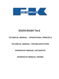repair manual Fiat Kobelco EX255-EX285 Tier2 Excavator Workshop And Technical Manual PDF