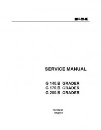 repair manual Fiat Kobelco G140.B, G170.B, G200.B Grader Service Manual PDF