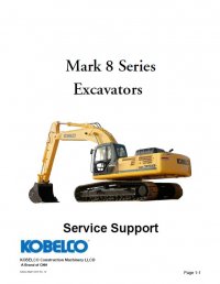 repair manual Kobelco Mark 8 Series Excavators PDF Manual