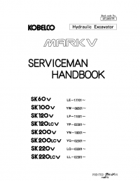 repair manual Kobelco Mark-V Hydraulic Excavator Serviceman Handbook PDF