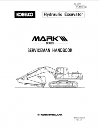 repair manual Kobelco Mark-III Hydraulic Excavator Serviceman Handbook PDF