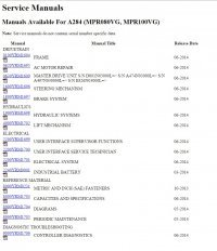 repair manual Yale Service Manuals Class 2 & Class 3 2015