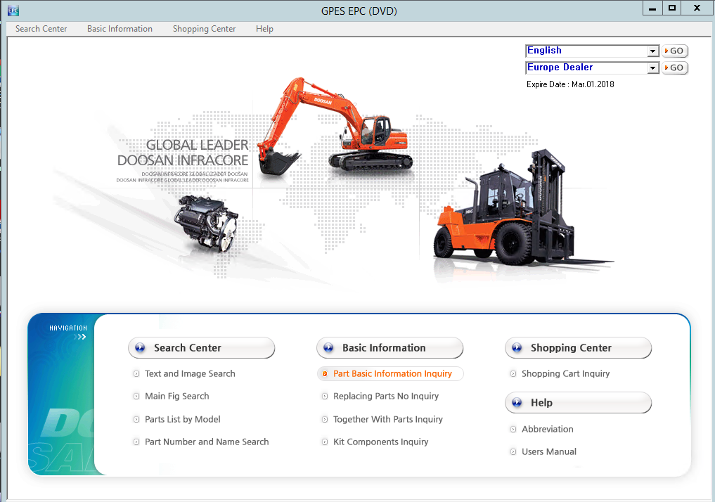 Doosan EPC 2017 Export DVD Parts Catalog 2017 Download
