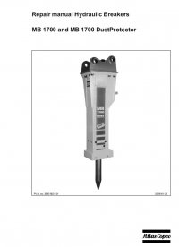 repair manual Atlas Copco MB1700 & MB1700 DustProtector Hydraulic Breakers Repair Manual PDF