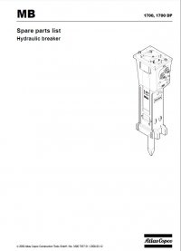 repair manual Atlas Copco MB1700 & MB1700DP Hydraulic Breakers Repair Manual & Parts List PDF