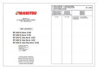 spare parts catalog Manitou Loaders MT1435 SL, MT1440 SL, MT1435 SL Turbo, MT1440 SL Turbo, MT1440 SL Turbo Ultra S.3-E2